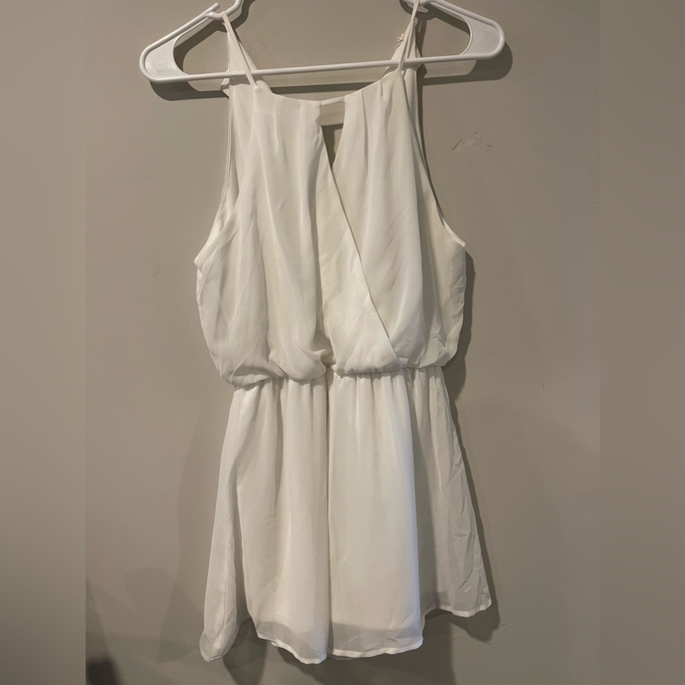 White High Neck Short Romper from Nordstrom